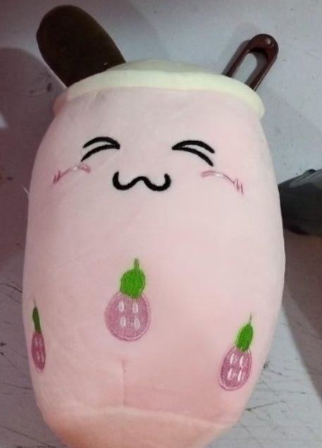Cute Fruit Drink Plush Stuffed Soft Strawberry Milk Tea Plush Boba Tea Cup Toy Bubble Tea Pillow Cushion Kids Gift 903449ef 8