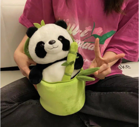 Simulated Bamboo Tube Flower Panda Pillow 90742de6 c670 4609 b411 9f54b1ab3605
