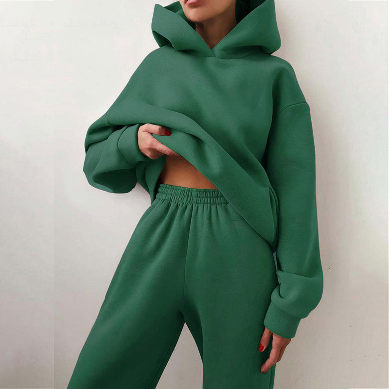 Simple Solid Color Hooded Casual Suit 9087756a 24a6 4746 8fde 96d744adce01