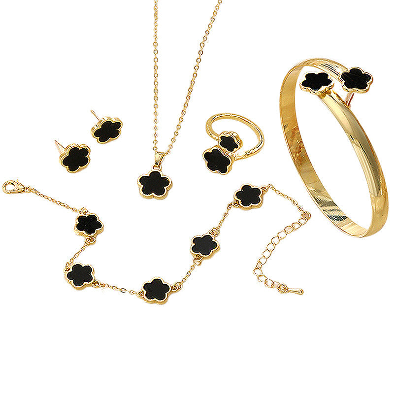 Jewelry Suit Acrylic Bracelet Necklace Ring Stud Earrings 90af6a28 fc96 428c 90aa cc24d3b14af6