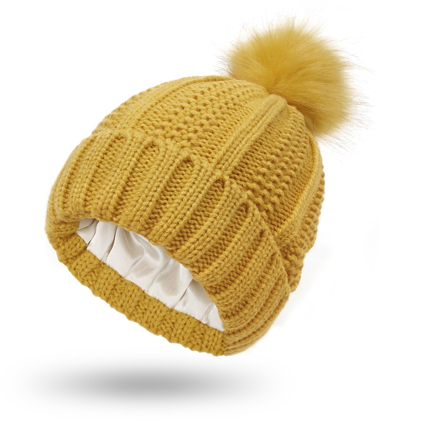 Woolen Cap Knitted Protection Hairstyle Silky Stretch Satin Knitted Hat 9124d43b ac4b 4420 a34e 00eea6a09efe trans