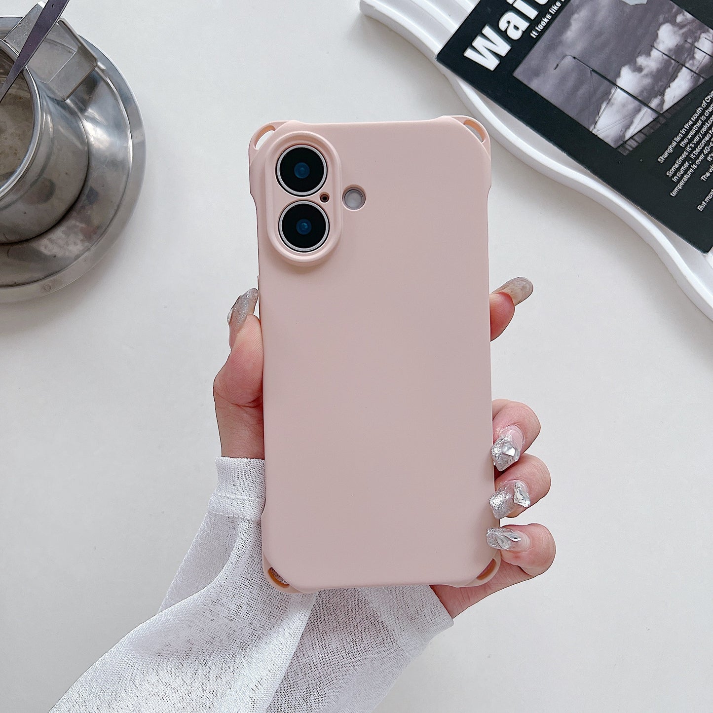 Four-corner Cross Lanyard Liquid Silicone Phone Case Soft Case - 图片 8