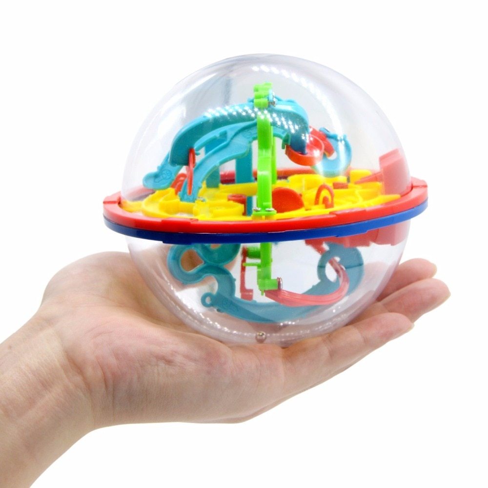100 Step 3D puzzle Ball Magic Intellect Ball Labyrinth Sphere Globe Toys Challenging Barriers Game Brain Tester Balance Training - HD Wireless Product #3