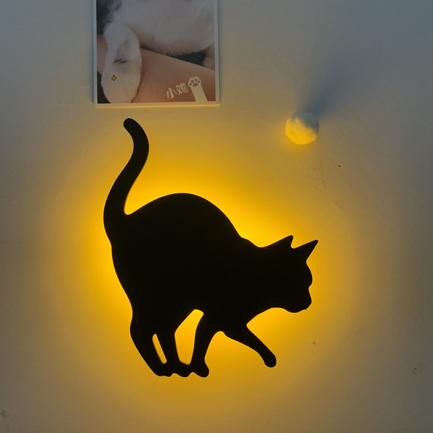 LED Animal Dog Cat Night Light Kitten Smart Sound Sensor Control Wall Lamp Home Corridor Balcony Night Lamp Baby Kids Sleep L