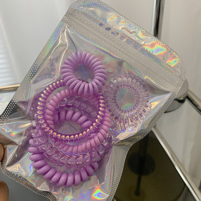 6-pack Internet Celebrity Dopamine Phone Line Hair Ring - HD Wireless Product #7