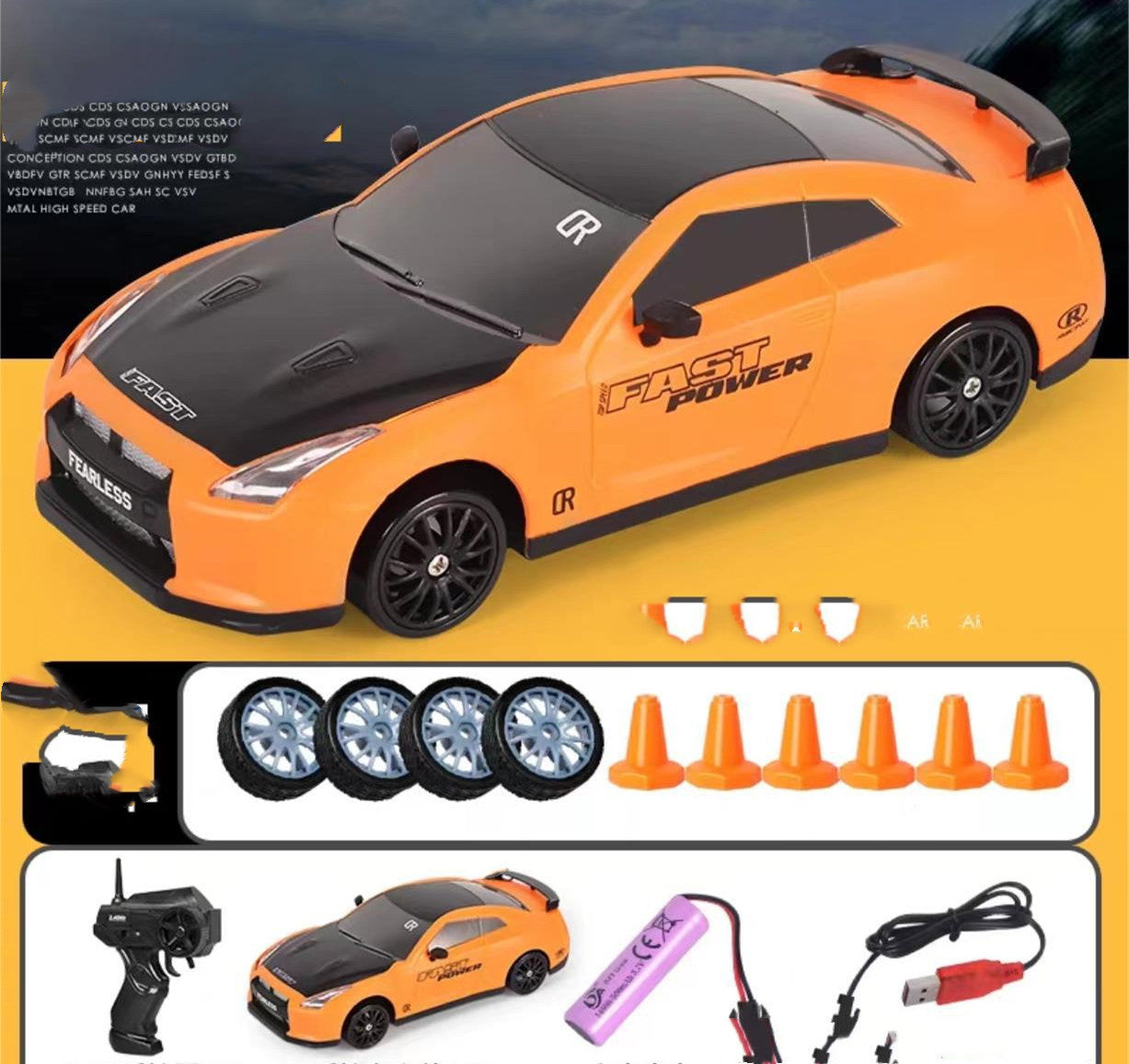 2.4G Drift Rc Car 4WD RC Drift Car Toy Remote Control GTR Model AE86 Vehicle Car RC Racing Car Toy For Children Christmas Gifts - HD Wireless Product #7