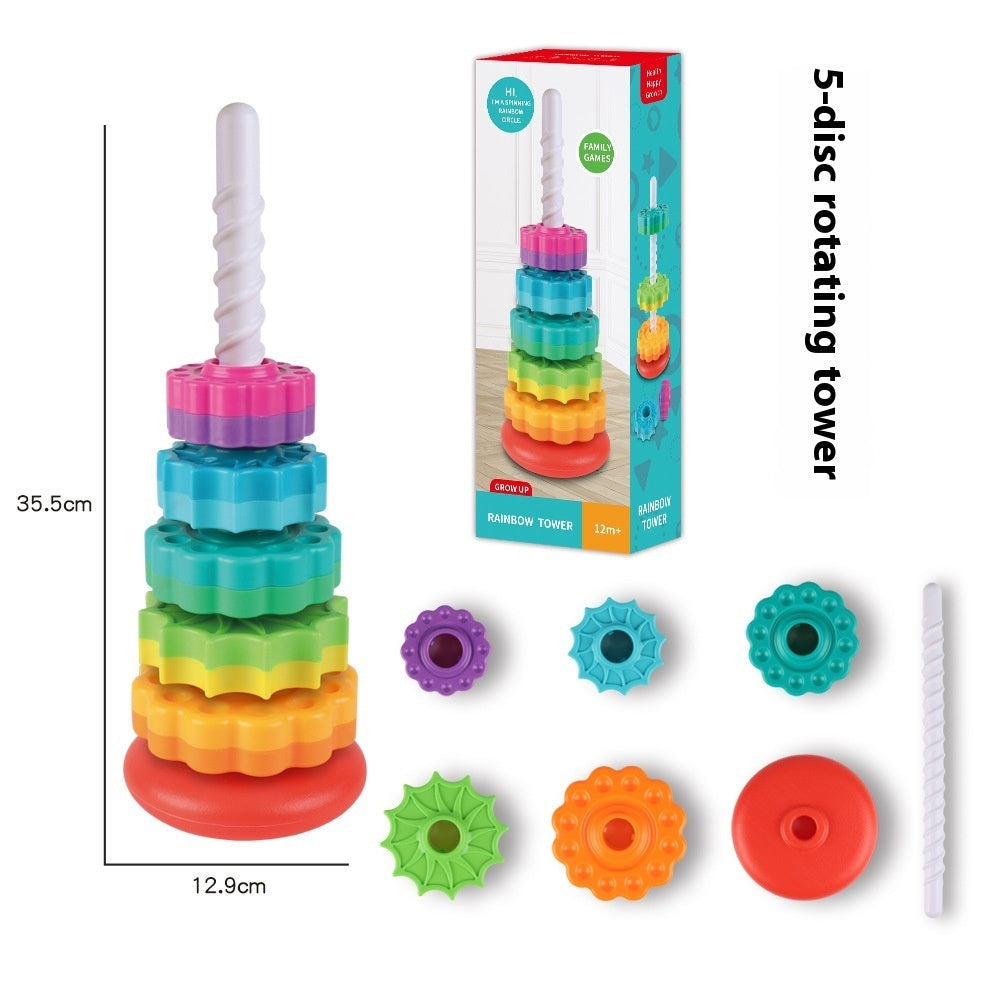 Rainbow Rotating Tower Toy Baby Early Education Intellectual Development Intelligence Ferrule 920a9ccb d46d 46b8 aeb3 07fa9a2
