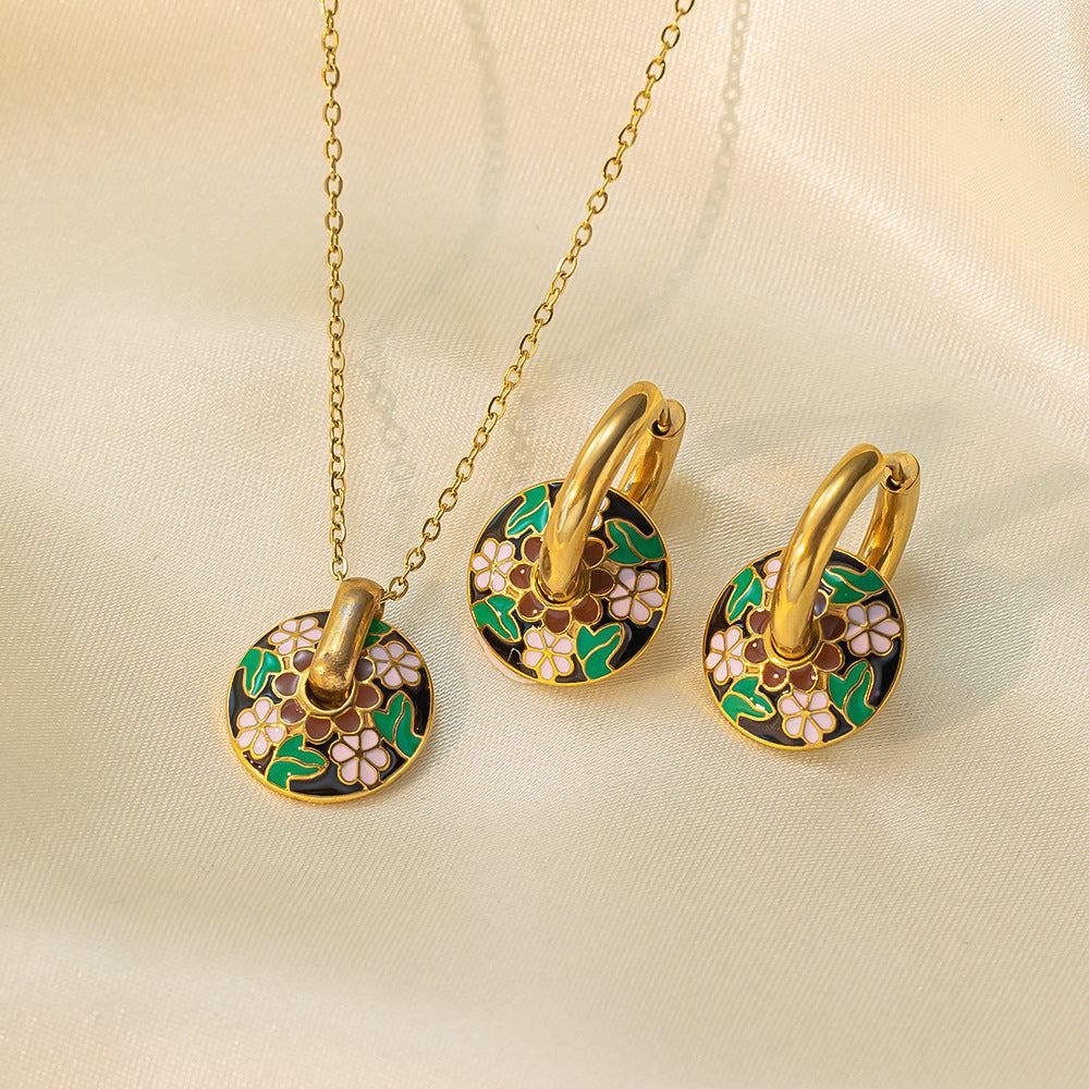 Stainless Steel Necklace Earrings Women's Jewelry Suit 924f71e2 a657 4606 b3c1 e5d24e57e296