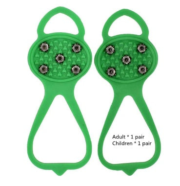 Unisex Men 5 Teeth Ice Gripper For Shoes Crampons Ice Gripper Spike Grips Cleats For Snow Studs Non-Slip Climbing Hiking Cove