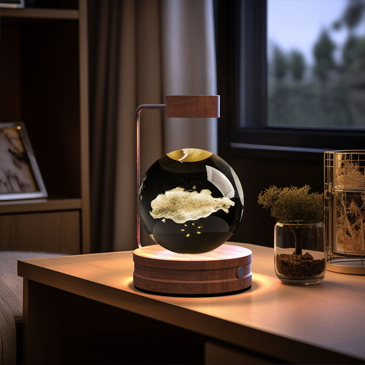 Crystal Ball Cosmic Dinosaur Indoor Night Light USB Power Warm Bedside Light Birthday Gift Night Lamp 92a0d116 ef46 4122 818b
