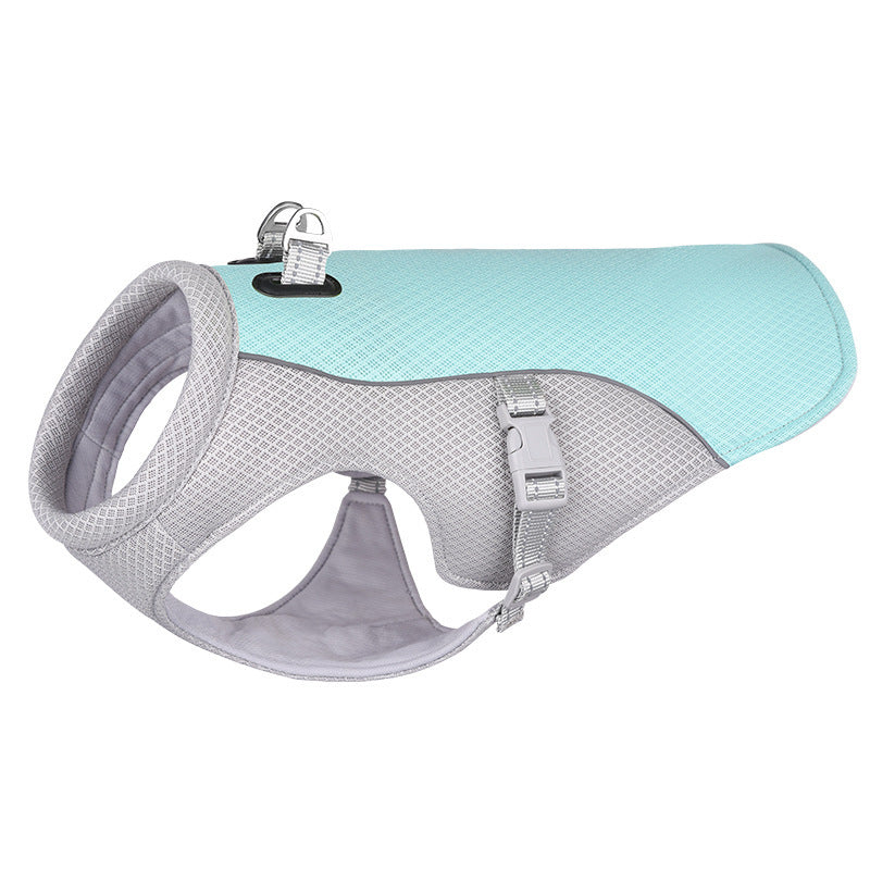 Summer Pet Dog Cooling Vest Heat Resistant Cool Dogs Clothes Breathable Sun-proof Clothing For Small Large Dogs Outdoor Walki