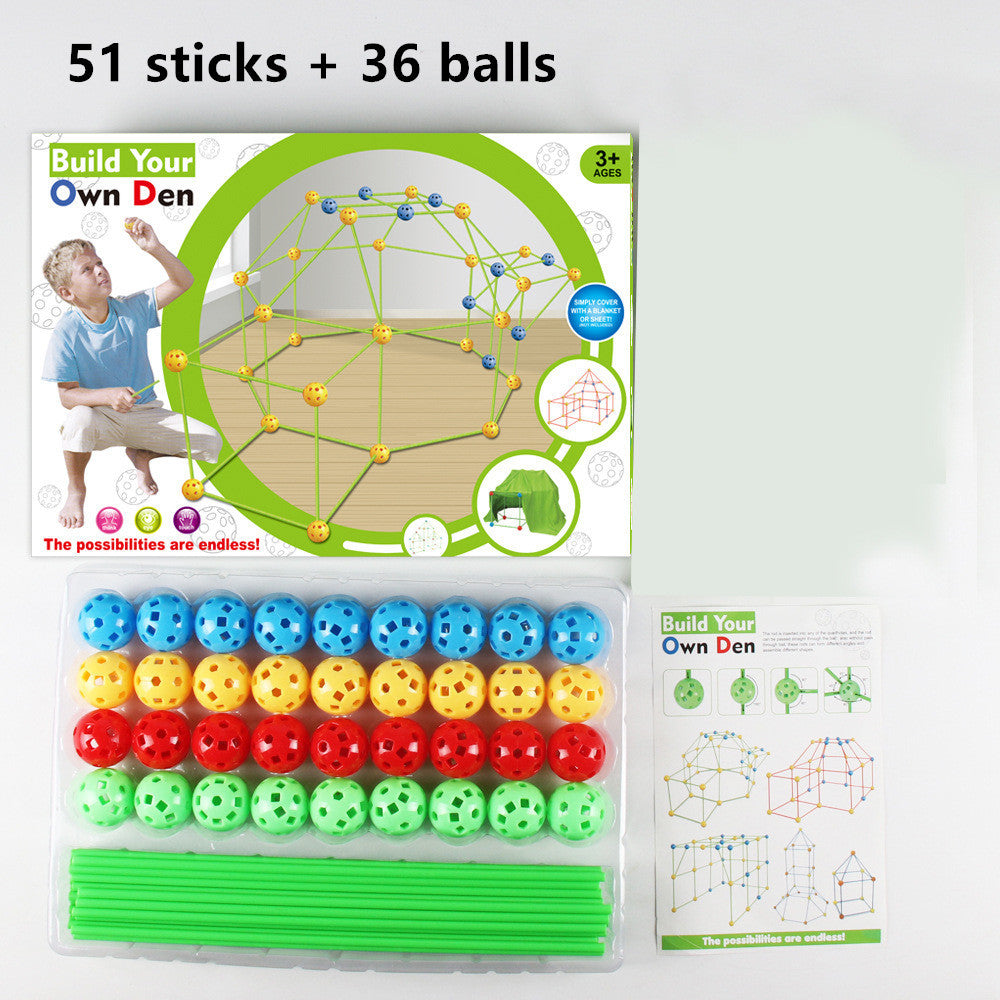 Children's Diy Bead Tent Fort Building Kit Toy Tent Building Blocks Tent Fight Tent 936d4240 fcea 4f87 b86c 2060fc0e9979 61ba