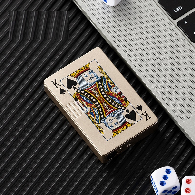 Creative Personality Cool Playing Cards Inflatable Electronic Windproof Lighter 93db6cb4 38e1 4100 87a7 df3e55f7b318