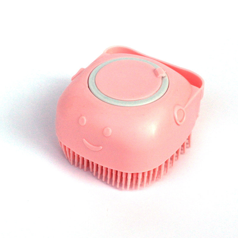 Silicone Dog Bath Massage Gloves Brush Pet Cat Bathroom Cleaning Tool Comb Brush For Dog Can Pour Shampoo Dog Grooming Suppli