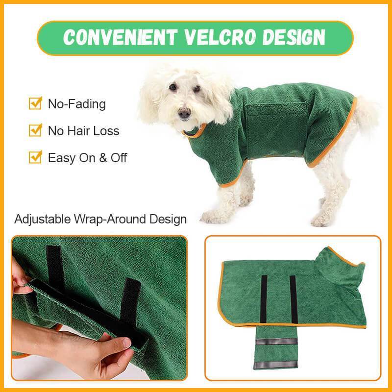 Absorbent Pet Bathrobe With Waist-wrapped Microfiber 951d4fd4 5f0c 468b 95db f36d6b334f0f