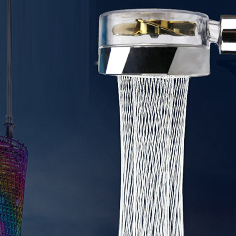 Propeller Driven Shower Head With Stop Button And Cotton Filter Turbocharged High Pressure Handheld Shower Nozzle 953f19cc 3f