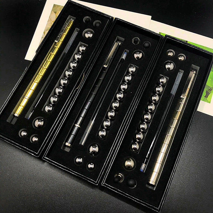 Stress Reducer Relief Toys Gift Box funny black golden kits Fidget magnetic polar pen with stylus ball pen - 图片 1