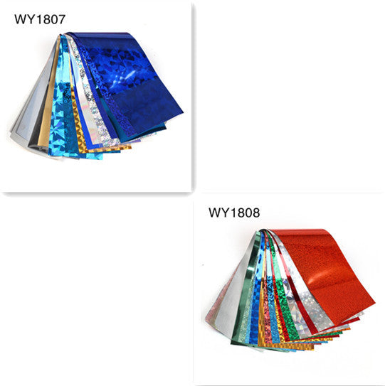 16pcs 20x4cm Mix Nail Art Transfer Foil Sticker - HD Wireless Product #16