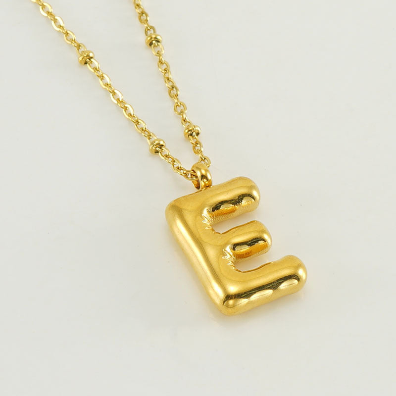 Women's Fashion Bubble Letter Pendant Letter Necklace 962f1d37 e294 41d0 a057 ec3a9afb50e8