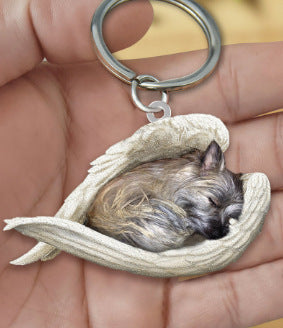 New Unique Dogs And Cats Sleeping Angel Pendant Car Key Ring 965c46c5 88f7 4dc7 ab5a c224e3669313