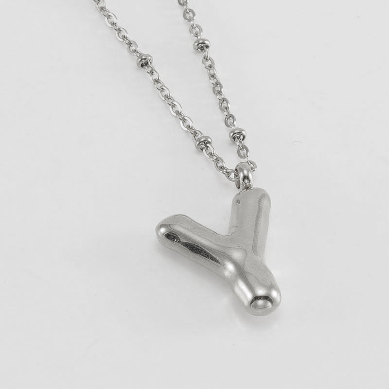 Women's Fashion Bubble Letter Pendant Letter Necklace 966b34e8 0005 4dda 9a25 ae195b1ebd13