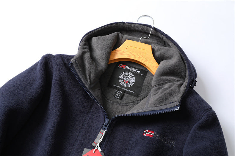 Winter Plus Size Men's Brushed Hoody