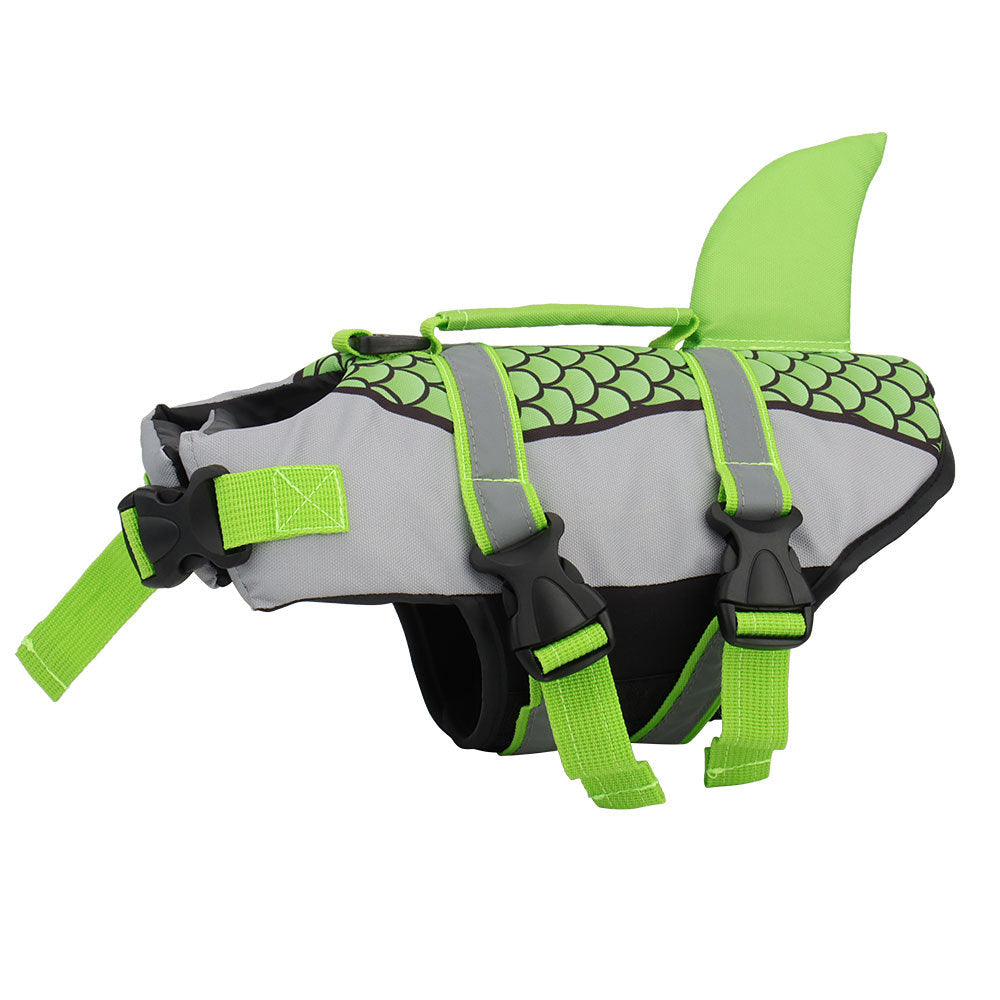 Swim Pet Dog Life Jacket Vest Clothes Life Vest Collar Harness Pets Swimming Summer Swimwear Scales Shark Pet Products 977562