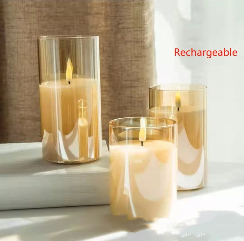 Electroplated Glass LED Electronic Candle Lights Wholesale Rechargeable 97e29eea 6b84 4ed4 9a3d c1941d317277 445c929a 9b08 44
