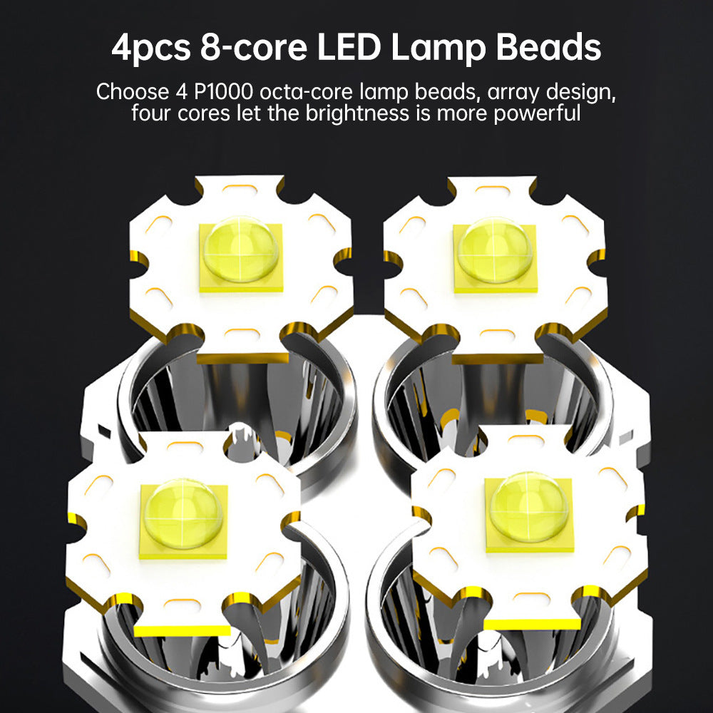 Four Core Flashlight Strong Charging Outdoor Super Bright Far Shooter Lantern 982e9917 8ed4 41d4 b0f0 f2b9d4c977ac