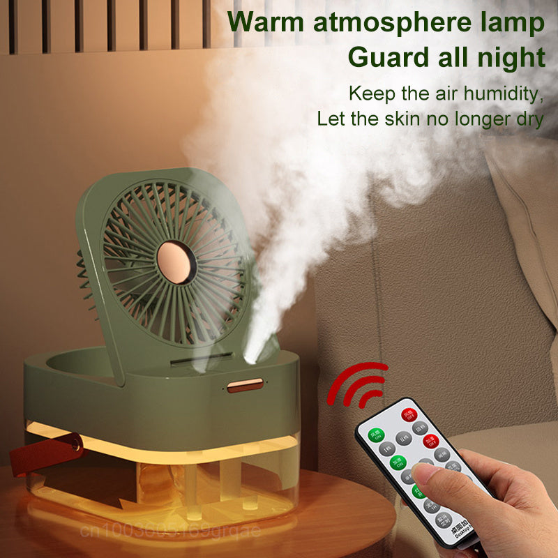 Humidifier Spray Fan Portable Fan Air Cooler Air Humidifier USB Mist Fan Desktop Fan With Night Light For Summer Home Applian