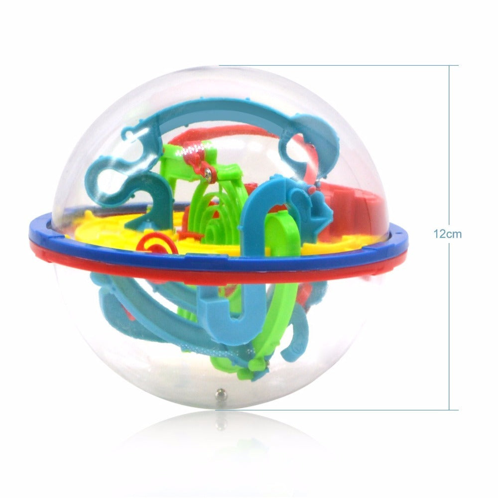 100 Step 3D puzzle Ball Magic Intellect Ball Labyrinth Sphere Globe Toys Challenging Barriers Game Brain Tester Balance Training - HD Wireless Product #4