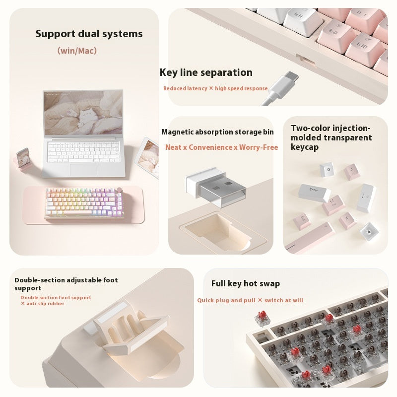 Creative Color Gaming Home Office Keyboard - 图片 2