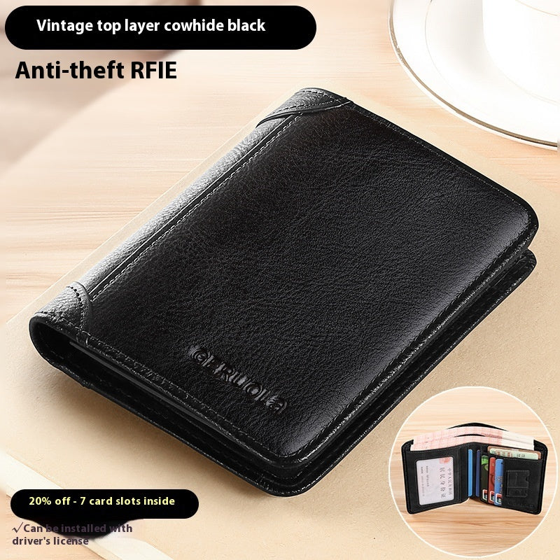 Genuine Leather Anti-theft Swiping Ultra-thin Cheng E Wallet 9957073c 1239 44a6 9be5 a5824cdd84c5 trans