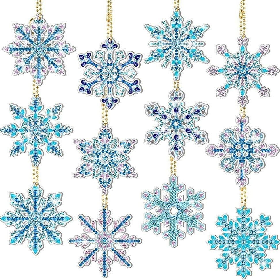 Diamond Painting, Acrylic Keychain Double-sided DIY Full Diamond Christmas Snowflake 9992ad0e c3c1 4da3 8eff 7d6994760d0b