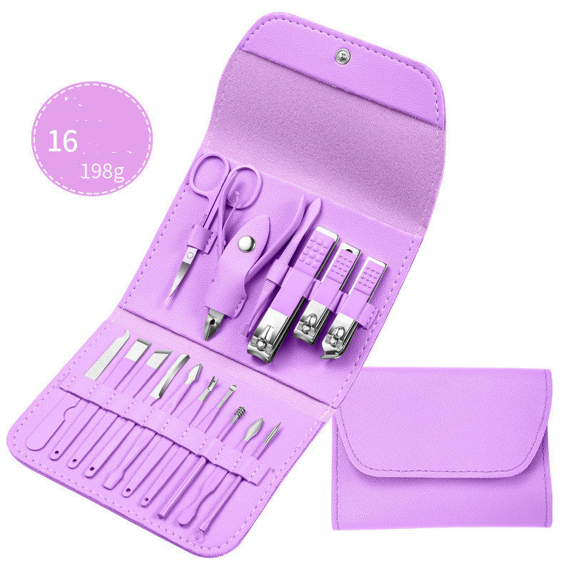 Professional Scissors Nail Clippers Set Ear Spoon Dead Skin Pliers Nail Cutting Pliers Pedicure Knife Nail Groove Trimmers 99