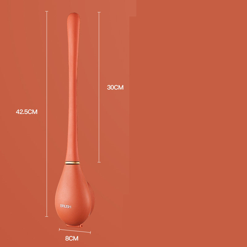 Household Brush Wall-mounted Long-handled Silicone Toilet Brush 9a3470c4 f546 4efd affb ff9d0b571cdb