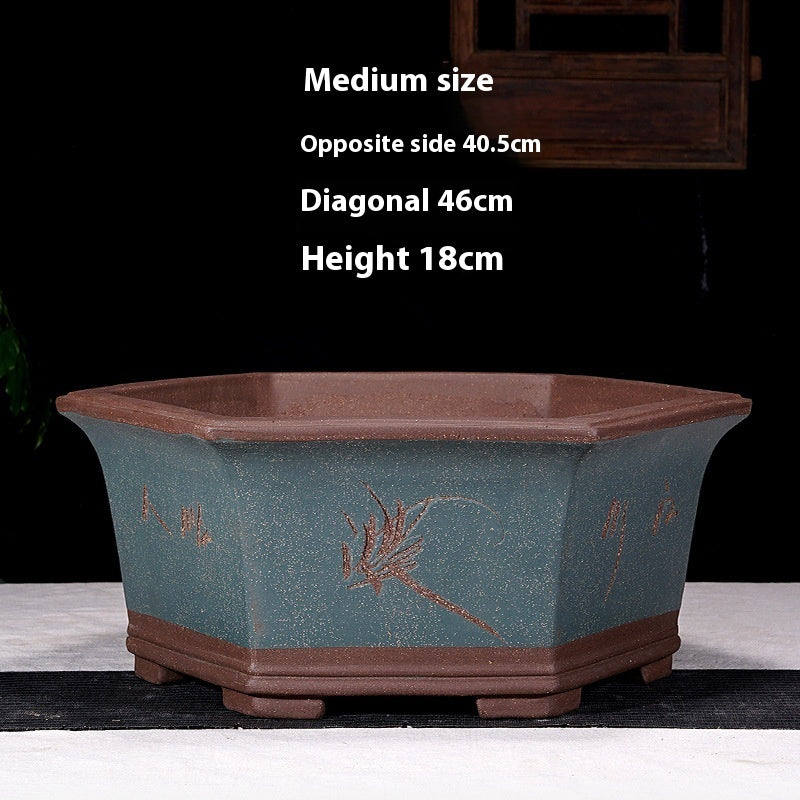 Purple Sand Flowerpot Breathable Bonsai Pot Orchid Pots Banyan Potted Green Radish 9b15e6ae e3e6 4d5b b0df 342f13b22540