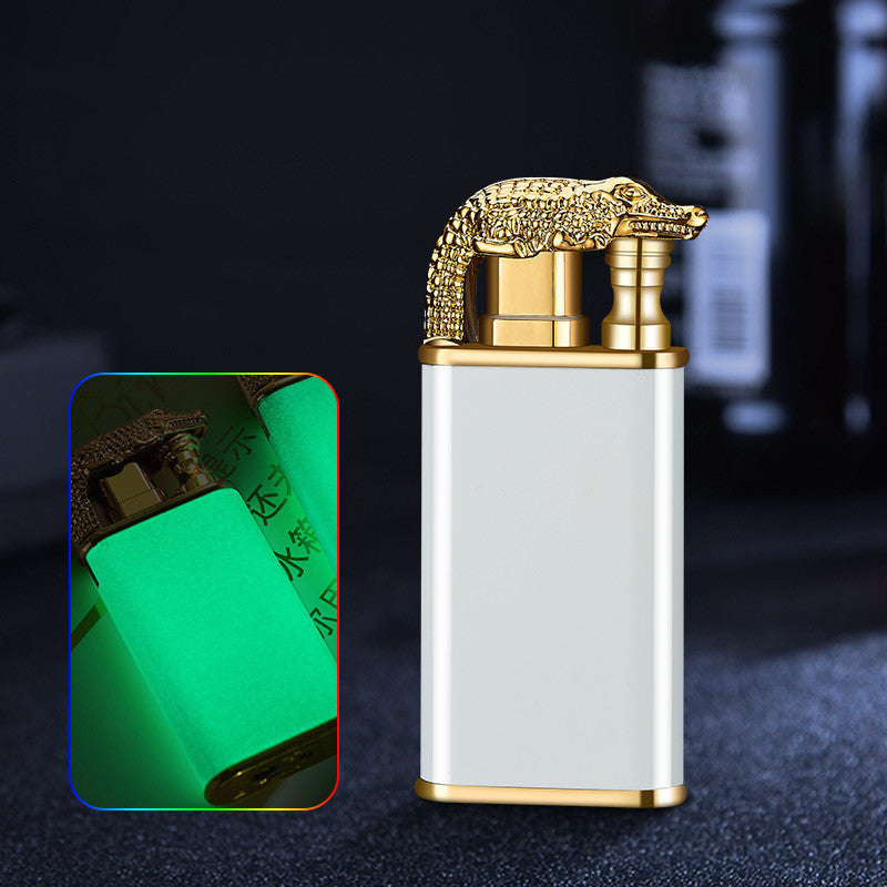 Creative Blue Flame Lighter Dolphin Dragon Tiger Double Fire Metal Winproof Lighter Inflatable Lighter 9b635818 f5b9 4447 93b