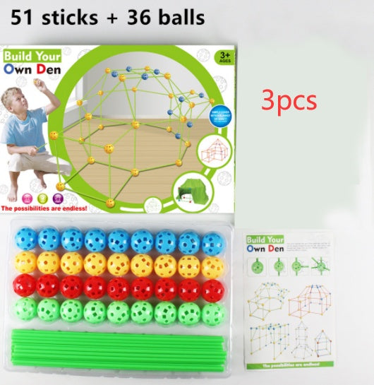 Children's Diy Bead Tent Fort Building Kit Toy Tent Building Blocks Tent Fight Tent 9bce6991 d9a9 4be3 9827 0a358fe3cf78