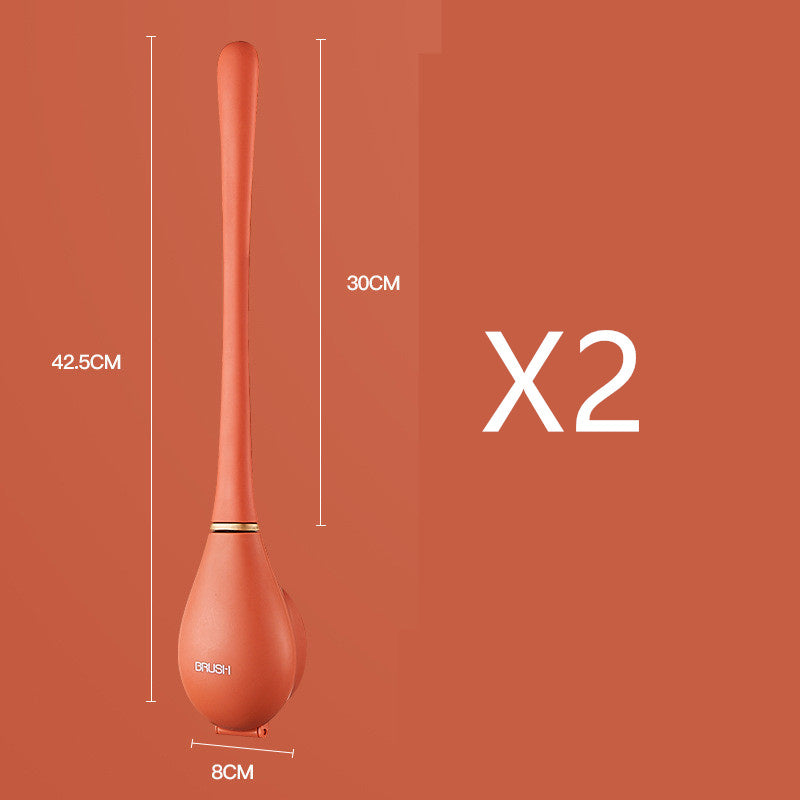 Household Brush Wall-mounted Long-handled Silicone Toilet Brush 9d03a9c3 b829 44b5 ab6b cdce60923895