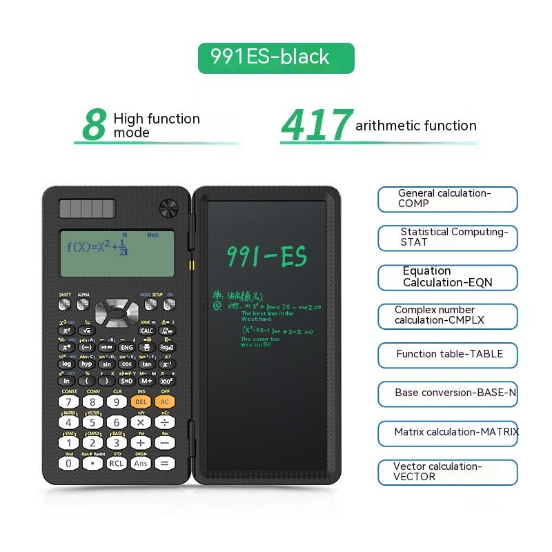 2 In 1 Foldable Scientific Calculators Handwriting Tablet Learning Function Calculator Foldable Desk Scientific Calculators - 图片 13