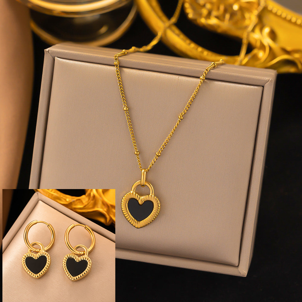 Stainless Steel Necklace Earrings Women's Jewelry Suit 9d39194d 420b 40c7 8f61 c7c2aa610661