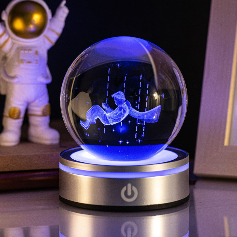 Creative 3D Inner Carving Luminous Crystal Ball Colorful Gradient Small Night Lamp Home Decorations Gifts Selection 9d429532