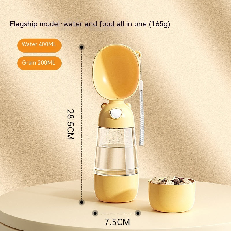 Portable Dog Water Bottle Food And Water Container For Pet Pets Feeder Bowl Outdoor Travel Drinking Bowls Water Dispenser 9dc