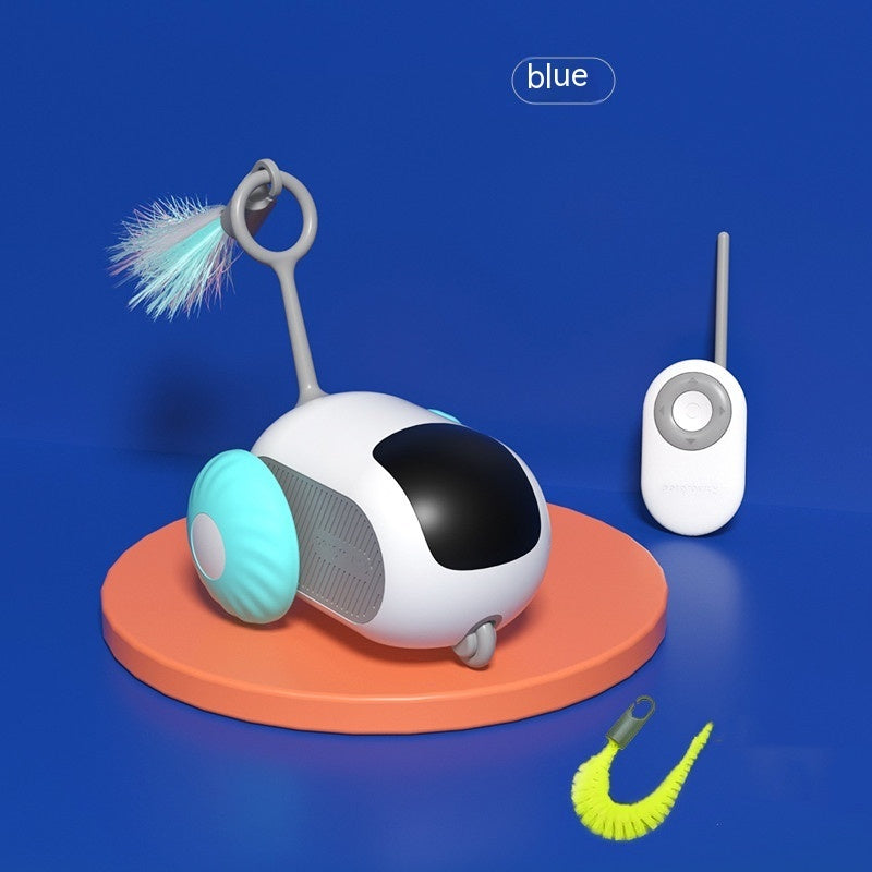 Remote Control Interactive Cat Car Toy USB Charging Chasing Automatic Self-moving Remote Smart Control Car Interactive Cat To