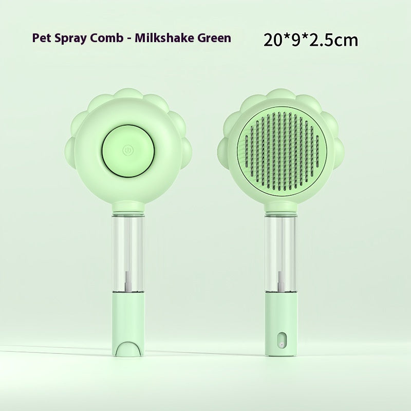 2 In 1 Self Cleaning Dog Brush Comb With Spray Pets Grooming Hair Remover Combs Brush Floating Hair Pet Grooming Brush Pet Products - HD Wireless Product #7