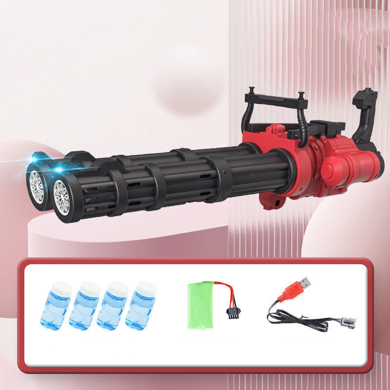 Super Big Double-Tube Bubble Gun Machine Outdoor Blowing Soap Bubble Maker Toy Automatic Water Toy For Children Birthday Part