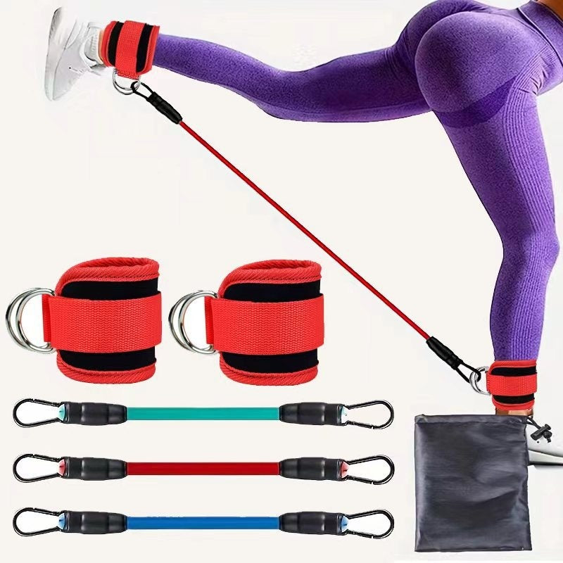 Ankle Strap Resistance Bands Hip Leg Strength Pull Rope Fitness Elastic Training Home Yoga Pilate Crossfit Workout Gym Equipm