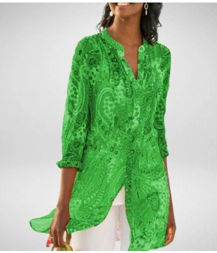 Women's Digital Print Lapel Long Sleeve Shirt 9edf24c5 c24c 40f4 8c34 42ccb977113a