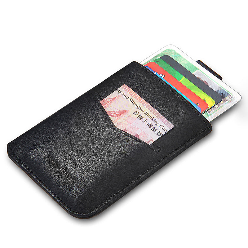 Genuine Leather Wallet Men's Card Holder Thin Cowhide 9f40be70 42e2 4f56 9c90 0d70b5aabf47